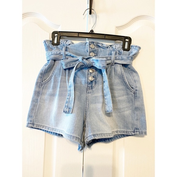 American Eagle paperbag belted waist mom shorts 2 - Picture 1 of 12